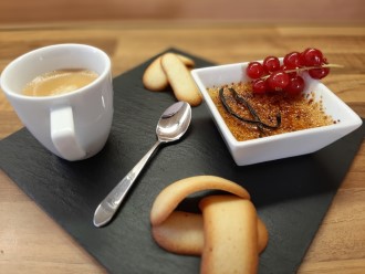 Kaffé Gourmet mit Crème brûlée