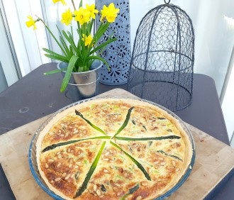 grüne Spargel Quiche