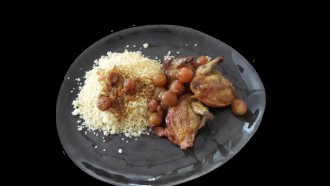 Wachtel-Supremes mit Trauben Couscous nach Tajine-Stil